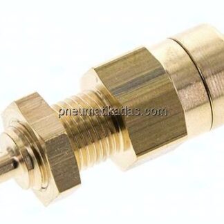 Schott-Kupplungsstecker (NW5) 4mm Schlauch, Messing