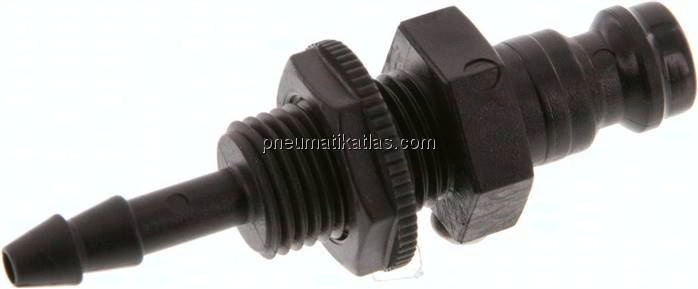 Schott-Kupplungsstecker (NW5) 4mm Schlauch, POM