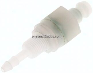 Schott-Kupplungsstecker (NW5) 4mm Schlauch, PVDF