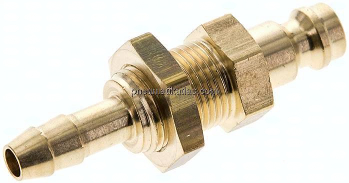 Schott-Kupplungsstecker (NW5) 6 (1/4")mm Schlauch, Messing