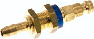 Schott-Kupplungsstecker (NW5) 6 (1/4")mm Schlauch, blau, Sechseck SW10