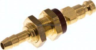Schott-Kupplungsstecker (NW5) 6 (1/4")mm Schlauch, braun, Dreieck 9,5 mm