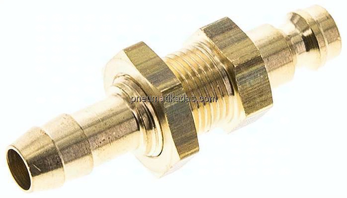 Schott-Kupplungsstecker (NW5) 8 (5/16")mm Schlauch, Messing