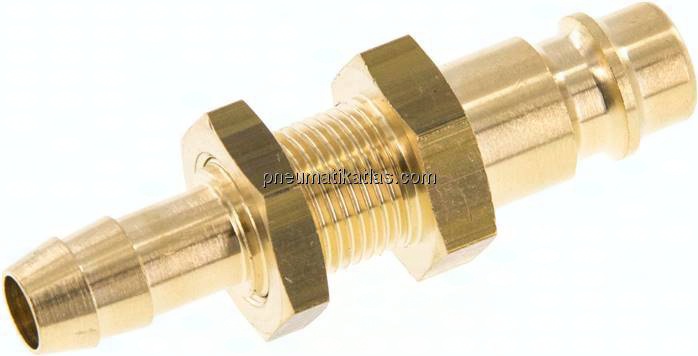 Schott-Kupplungsstecker (NW7,2) 8 (5/16")mm Schlauch, Messing