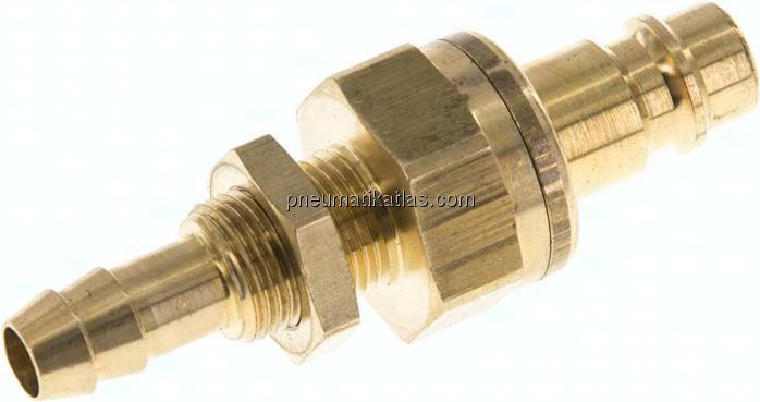 Schott-Kupplungsstecker (NW7,2) 8 (5/16")mm Schlauch, Messing