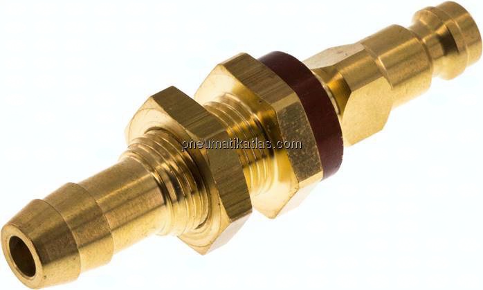 Schott-Kupplungsstecker (NW5) 9 (3/8")mm Schlauch, braun, Dreieck 9,5 mm