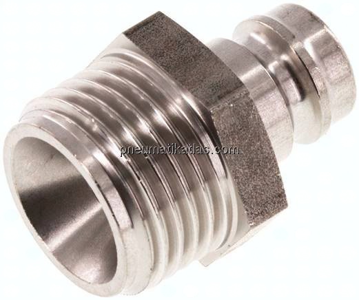 Temperierkupplungsstecker 13mm Zapfen,G 1/2"(AG)