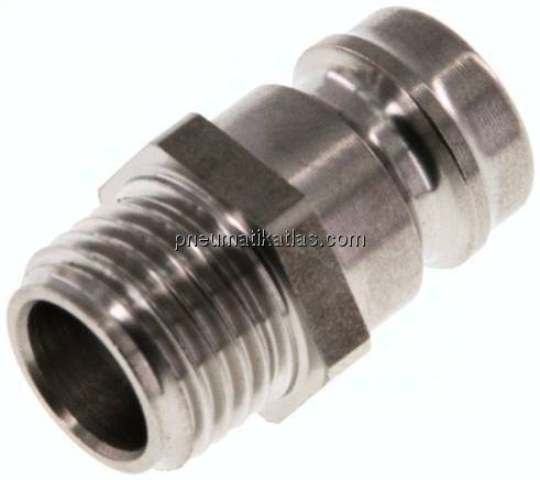 Temperierkupplungsstecker 13mm Zapfen,G 1/4"(AG)