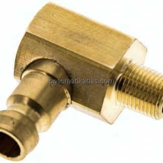 90°-Temperierkupplungsstecker 9mm Zapfen,M 8x0,75 (konisch)(AG)