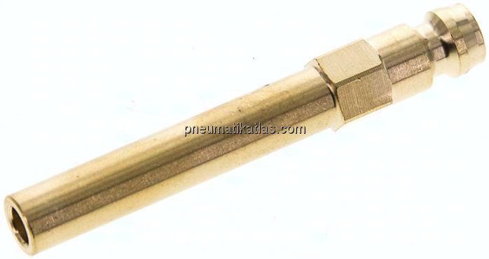 Temperierkupplungsstecker 9mm Zapfen, Rohr 8x63mm