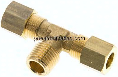 T-Klemmringverschraubung R 1/4"-8 (M12x1)mm, Messing