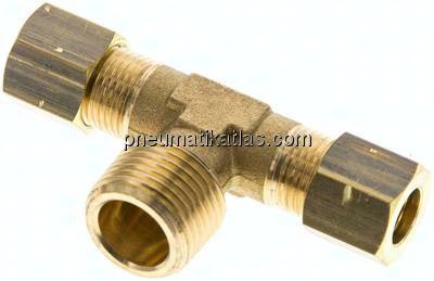 T-Klemmringverschraubung R 3/8"-8 (M12x1)mm, Messing