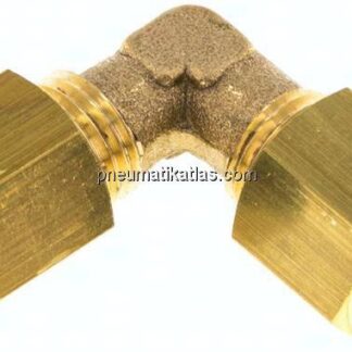 Winkel-Klemmringverschraubung 6 (M10x1)mm, Messing