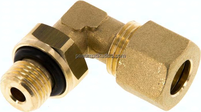 Winkel-Klemmringverschraubung G 1/4"-10 (M16x1,5)mm, Messing