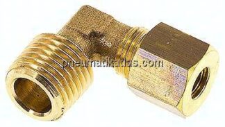 Winkel-Klemmringverschraubung R 1/4"-6 (M10x1)mm, Messing