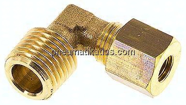 Winkel-Klemmringverschraubung R 1/4"-6 (M10x1)mm, Messing