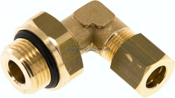 Winkel-Klemmringverschraubung G 3/8"-8 (M12x1)mm, Messing