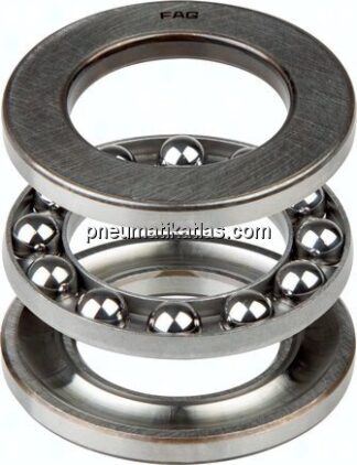 Axial Rillenkugellager, DIN 711, 25x52x18mm, ebene Auflage