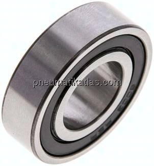 Rillenkugellager, DIN 625, 17x35x10mm, 2RS abgedichtet (berührende Dichtungen)