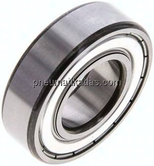 Rillenkugellager, DIN 625, 25x52x15mm, 2Z geschlossen (nicht berührende Dichtscheiben)