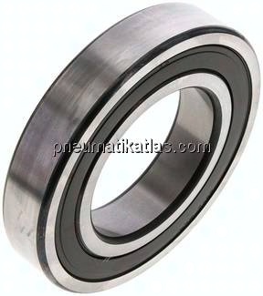 Rillenkugellager, DIN 625, 70x125x24mm, 2RS abgedichtet (berührende Dichtungen)