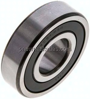 Rillenkugellager, DIN 625, 25x62x17mm, 2RS abgedichtet (berührende Dichtungen)
