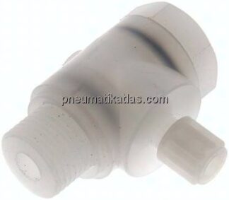Winkel-Verschraubung G 1/2"-6x4mm, PVDF, Hohlschraube