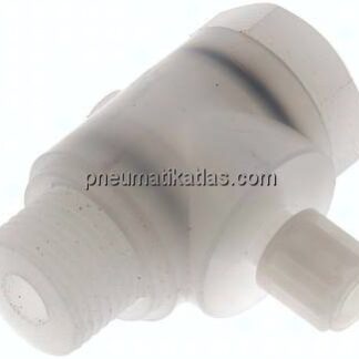 Winkel-Verschraubung G 1/2"-6x4mm, PVDF, Hohlschraube