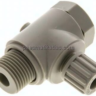 Winkel-Verschraubung G 1/2"-8x6mm, Polypropylen, Hohlschraube