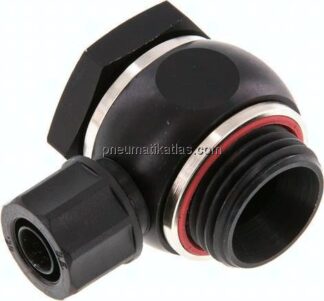 Winkel-Verschraubung G 1/2"-10x8mm, Aluminium, Hohlschraube