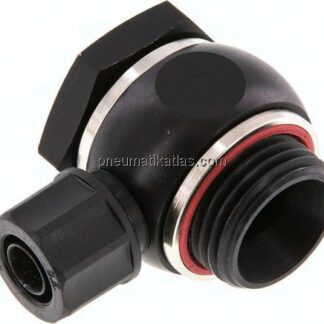 Winkel-Verschraubung G 1/2"-10x8mm, Aluminium, Hohlschraube