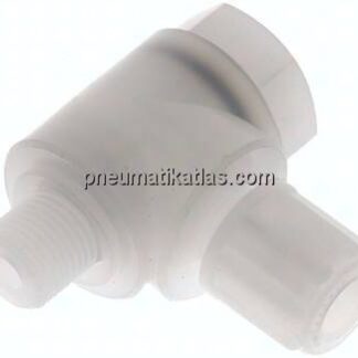 Winkel-Verschraubung G 1/8"-6x4mm, PVDF, Hohlschraube
