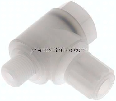 Winkel-Verschraubung G 1/8"-6x4mm, PVDF, Hohlschraube
