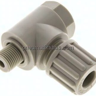 Winkel-Verschraubung G 1/8"-8x6mm, Polypropylen, Hohlschraube