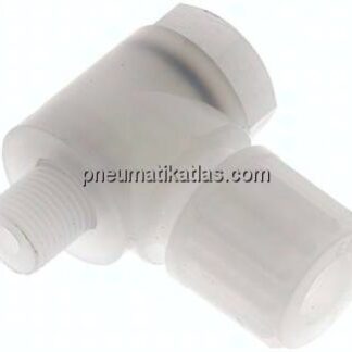 Winkel-Verschraubung G 1/8"-8x6mm, PVDF, Hohlschraube