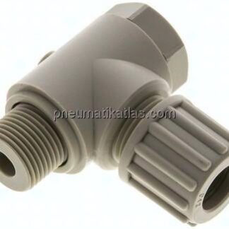 Winkel-Verschraubung G 3/8"-12x10mm, Polypropylen, Hohlschraube