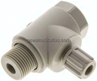 Winkel-Verschraubung G 3/8"-6x4mm, Polypropylen, Hohlschraube