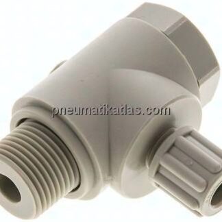 Winkel-Verschraubung G 3/8"-6x4mm, Polypropylen, Hohlschraube