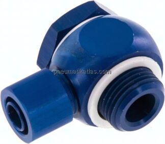 Winkel-Verschraubung G 3/8"-10x8mm, Aluminium, Hohlschraube