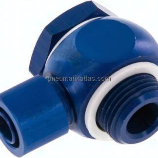 Winkel-Verschraubung G 3/8"-10x8mm, Aluminium, Hohlschraube