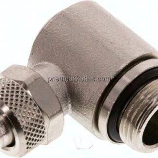 Winkel-Verschraubung G 3/8"-10x8mm, Messing vernickelt, Innenskt.
