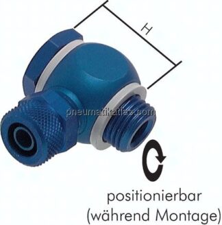 Winkel-Verschraubung M 5-4,3x3mm, Aluminium, Hohlschraube