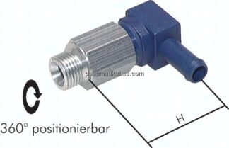 Winkel-Steckanschluss, lang M 5-3mm innen, Aluminium