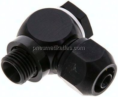 Winkel-Verschraubung G 1/4"-9x6mm, für Silberschlauch