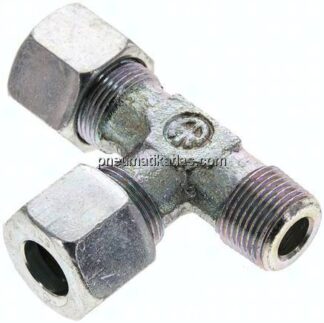 LE-Schneidringverschraubung M 20x1,5 (konisch)-14 S (M22x1,5), Stahl verzinkt