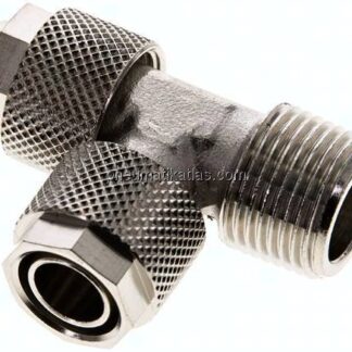 LE-Verschraubung R 3/8"-12x10mm, Messing vernickelt
