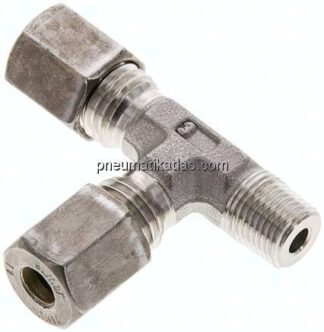 LE-Schneidringverschraubung M 10x1 (konisch)-6 L (M12x1,5), Klemmring 1.4571 (NC)