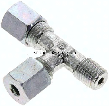 LE-Schneidringverschraubung M 12x1,5 (konisch)-6 S (M14x1,5), Stahl verzinkt