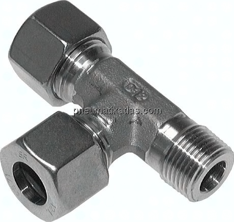LE-Schneidringverschraubung M 12x1,5 (konisch)-6 S (M14x1,5), 1.4571