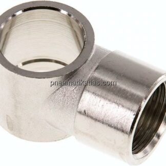 L-Ringstück mit Innengewinde G 1/2", Messing vernickelt